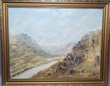 1987 Scotish Landscape Highlands Scene Knife Painting in Oils Dundonnell 52x42cm