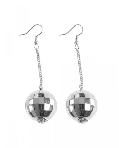 Disco ball earrings costume - disco,