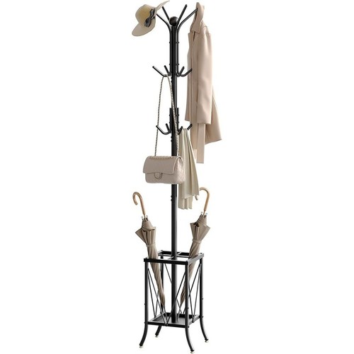 Hook coat rack umbrella - rack, w/