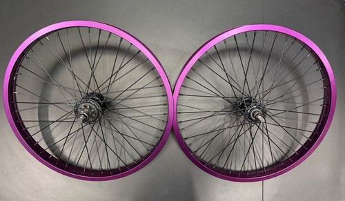 Purple bmx wheel set 48 - set,,