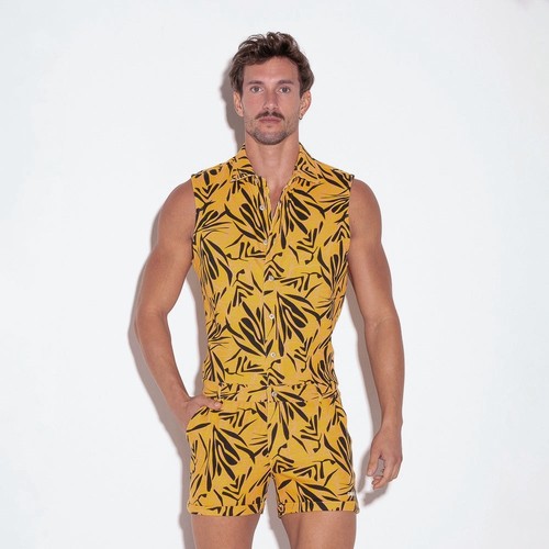 Men code printed - printed, jumpsuit