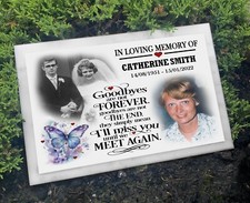 Grave marker, Cemetery memorial stone, Marble headstone, Personalised memorial.