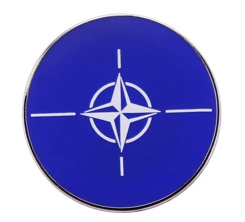 Nato metal pin badge - nato,