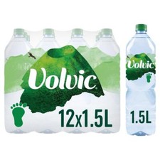 Volvic Natural Mineral Water 12 x 1.5L Bottles Refreshing Hydration Drink