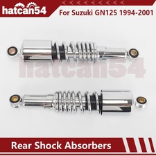 1Pair Rear Shock Absorbers For Suzuki GN125 GN 125 1994-2001 Shocks Chrome 305mm