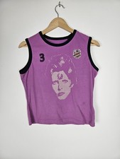 RARE Superdry - Ringspun Allstars - Pink/Lilac David Bowie Vest - Size 14