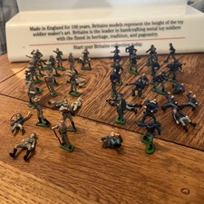 Vintage 1960s Marx Miniature HO-Scale Blue & Gray Civil War Playset 