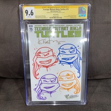 ❤️ TMNT 9.6 Kevin Eastman signed auto CGC comic ninja turtles sketch ❤️