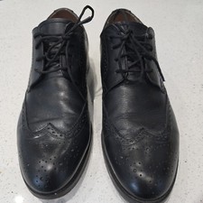 Paolo Sartori, Italy, Men's Black Leather Brogue Shoes - UK Size 8