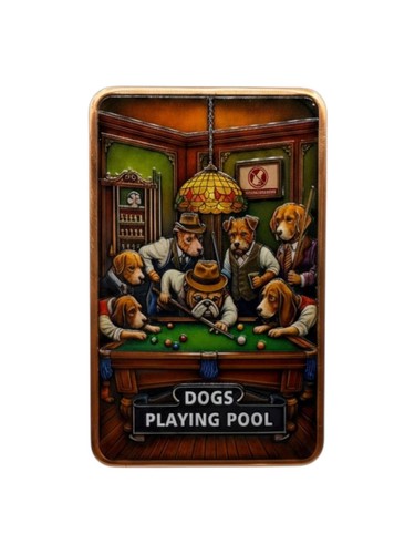 Dogs playing pool 999 - playing, oz