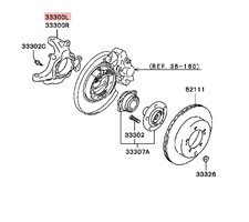KUNCKLE REAR LEFT WHEEL