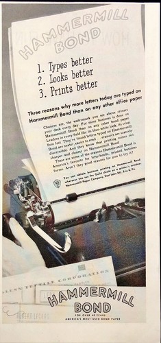 1954 hammermill bond - 1954,