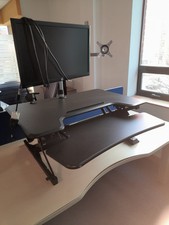 Duronic Sit-Stand Desk DM05D1 Height Adjustable Office Workstation | 64x45.5c