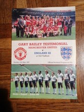 GARY BAILEY TESTIMONIAL 1987 FOOTBALL PROGRAMME MANCHESTER UNITED Man U ENGLAND