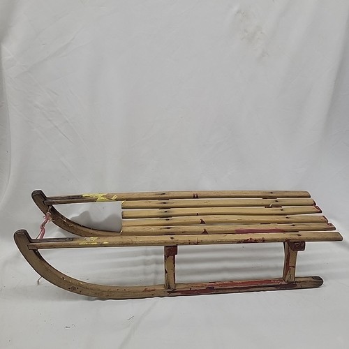 Vintage wooden sled - wooden, rustic