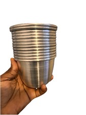 12 Pieces Moi Moi Moin Moin Okpa Reusable Aluminium Pot Cup Bowl Set with Lids .
