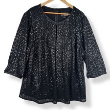 Alex Evenings Sequin Top