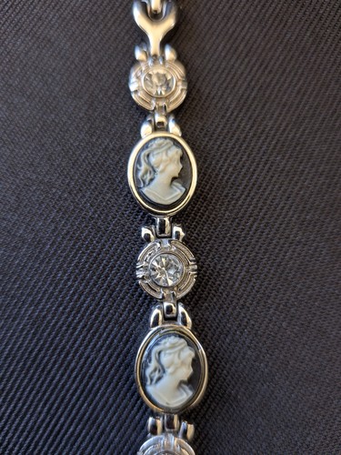 Vintage silver tone black - silver,