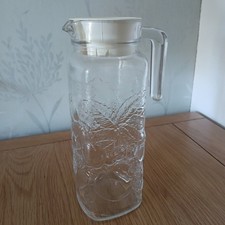 Glass jug embossed fruit - jug, 1