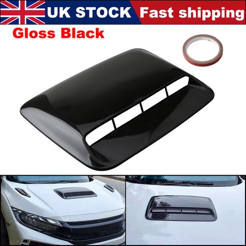 Universal black car hood scoop - black,