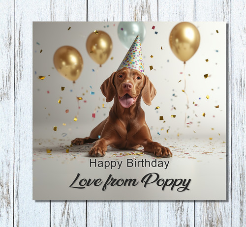 Hungarian vizsla dog birthday - hungarian,
