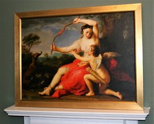Old Masters Giclee on Canvas Diana and Cupid by Girolamo Batoni 25inx33in Framed