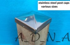 SQUARE STAINLESS STEEL PYRAMID POST CAP FENCE /RAILING/NEWEL TOP WITH 2 SCREWS 