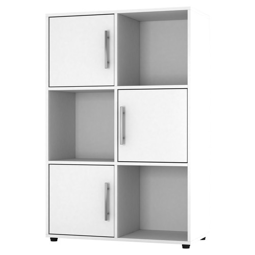 Cube bookcase wooden - wooden, door