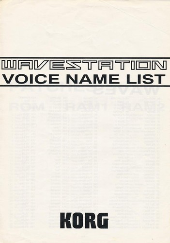 Korg wavestation voice name - wavestation,