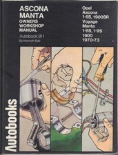 OPEL MANTA & ASCONA,A SERIES,S,SR,L,DE LUXE WORKSHOP MANUAL 1970-1973