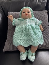 Hand Knitted Mint Baby Girls 4