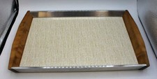 retro Picquot Ware serving tray 1950/60s  wood twin handle preloved VGC