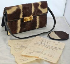 Real Zebra Skin Handbag and