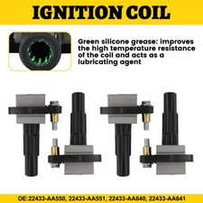 4 Pack Ignition Coil 22433-AA540 22433-AA480 For Subaru 2.5L H4 FK0186 2004-2010