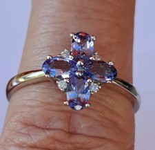 TANZANITE  & DIAMOND RING -