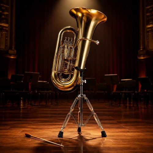 Tuba stand folding tripod - tuba,