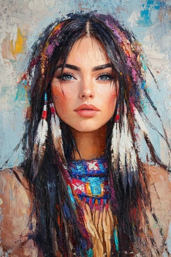 Native american indian woman - american,