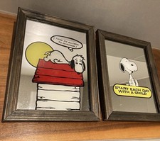 2 x Vintage Snoopy Mirrors