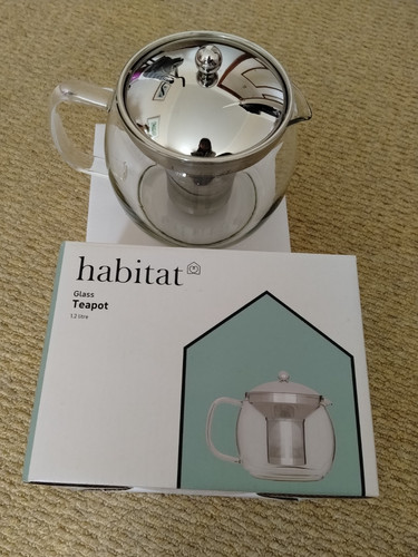 Habitat glass round - round, teapot