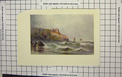 Original old antique print - old,