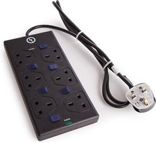 6 Gang 2 Meter Extension Lead