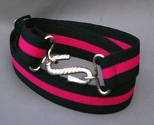 Elasticated Snake Belt 24mm Black & Pink Adults Boys Mens Ladies kids l xl xxl
