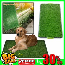 Pet Dog Toilet Mat Indoor Restroom Training Grass Potty Pad Loo Tray Large Puppy