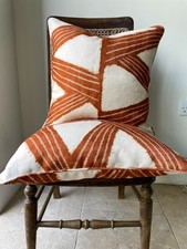 Zoffany Kanoko copper cushion covers & feather pads 50 x 50 cm