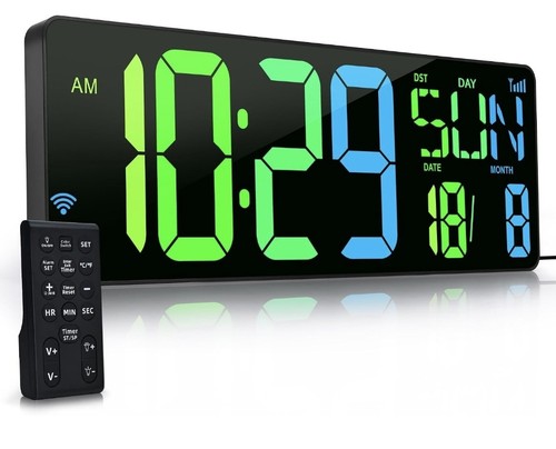 Led wall clock digital desk - wall,