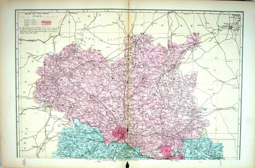 Antique old print bacon - bacon, map
