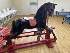 Haddon Vintage Rocking Horse Child’s Large Rocking Horse Black Beauty