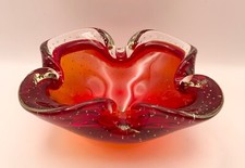 Murano Bullicante Red Ashtray