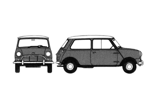 Photo blueprint austin mini - a4,