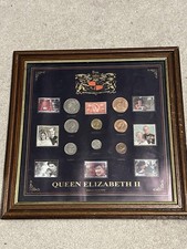 Queen Elizabeth ii Golden Jubilee Coin And Stamp Collection Frame